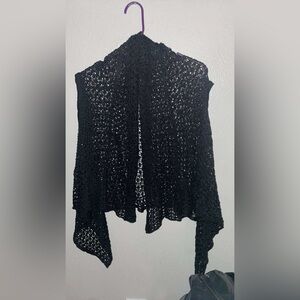 Black Crochet Shawl